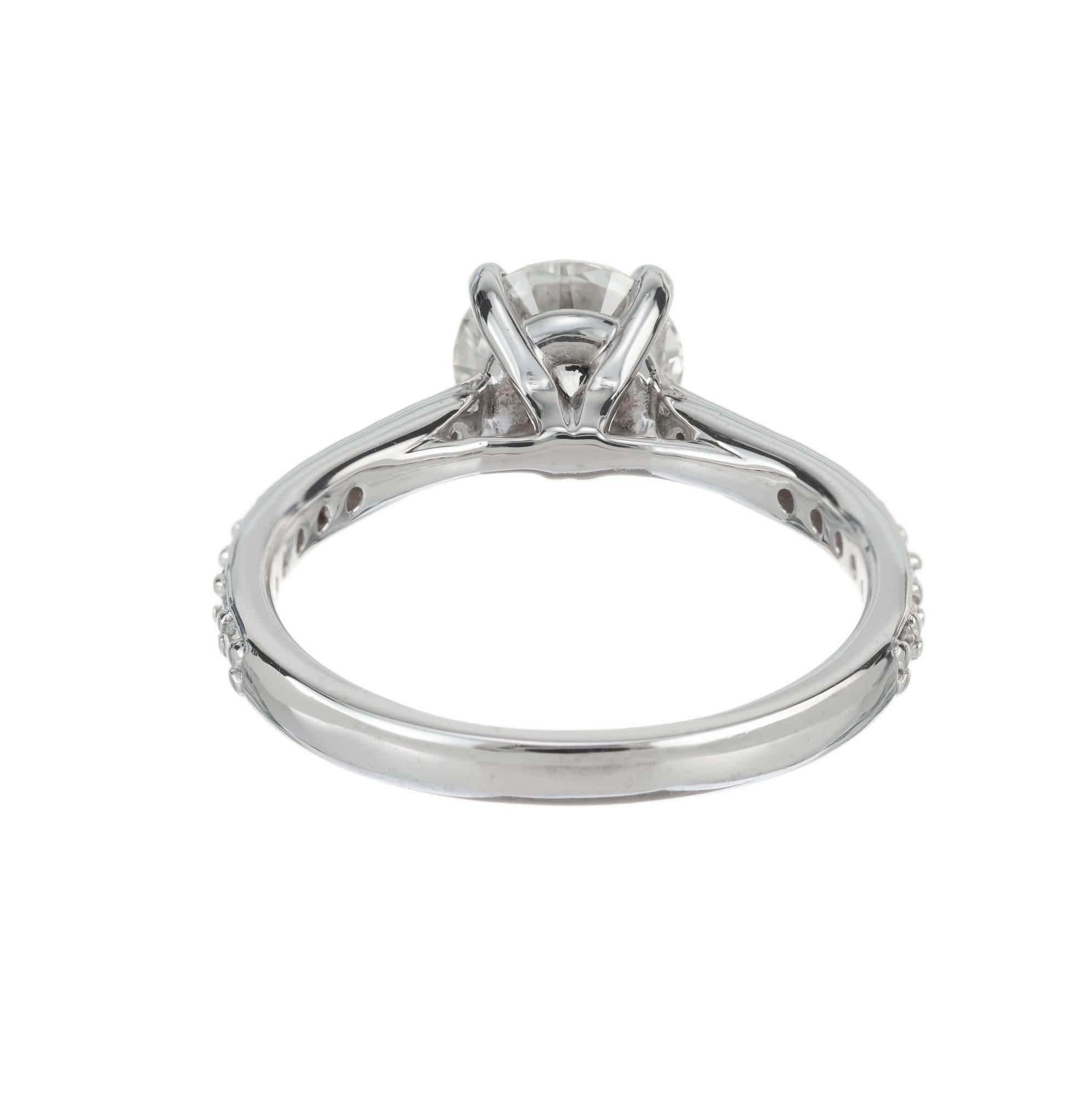 Bague de fiançailles Peter Suchy en platine avec diamant certifié EGL de 1,19 carat Neuf - En vente à Stamford, CT