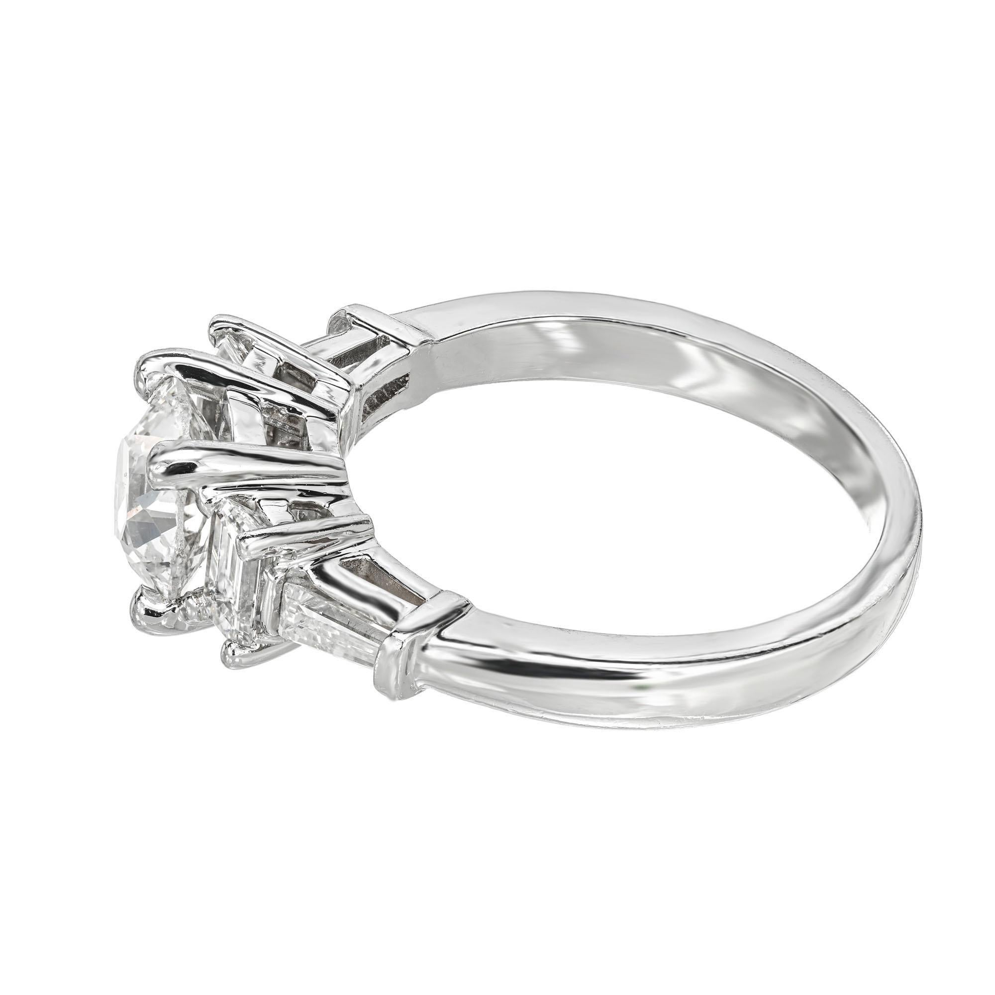 Women's Peter Suchy EGL Certified 1.20 Carat Diamond Platinum Engagement Ring For Sale