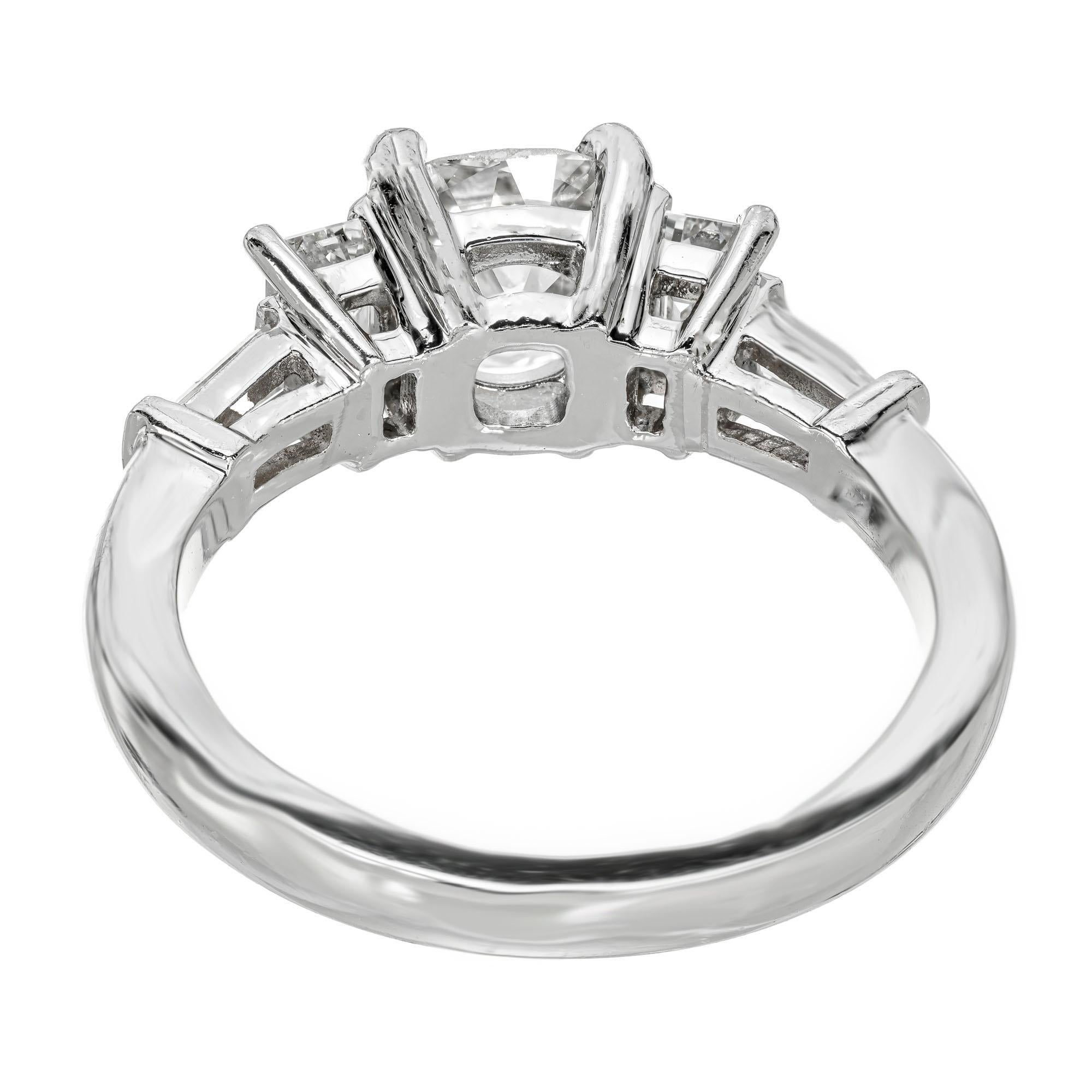 Peter Suchy EGL Certified 1.20 Carat Diamond Platinum Engagement Ring For Sale 1