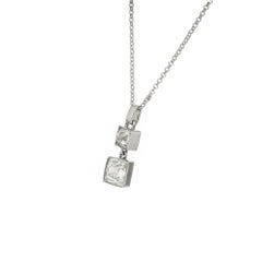 Peter Suchy EGL Certified 1.36 Carat Diamond Platinum Dangle Pendant Necklace