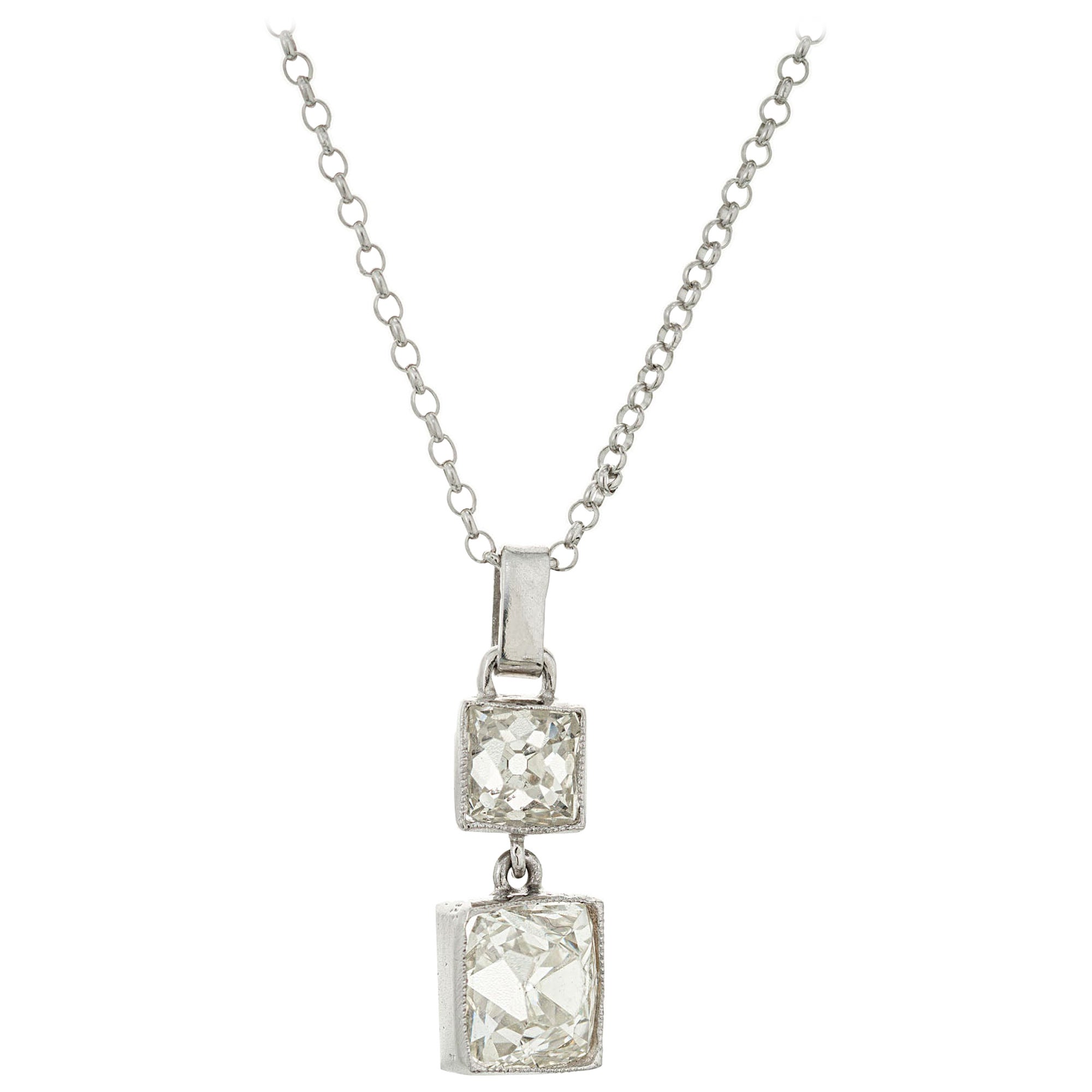 Peter Suchy Collar Colgante de Platino con Diamante Certificado EGL de 1,36 Quilates