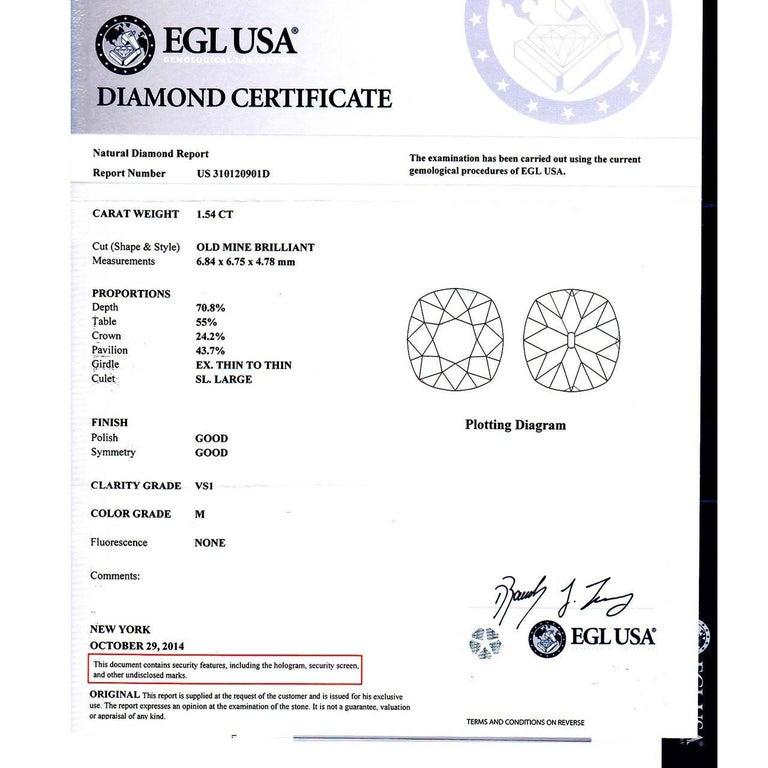 Peter Suchy EGL Certified 1.54 Carat Diamond Rose Gold Halo Engagement Ring In New Condition For Sale In Stamford, CT