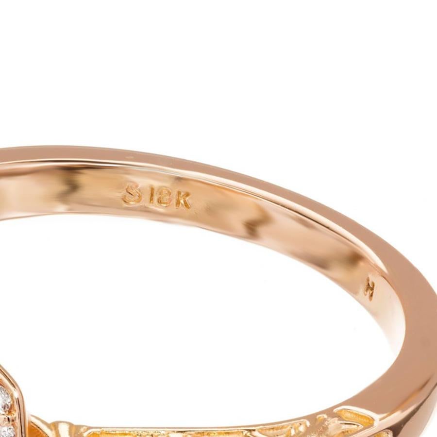 Women's Peter Suchy EGL Certified 1.54 Carat Diamond Rose Gold Halo Engagement Ring For Sale