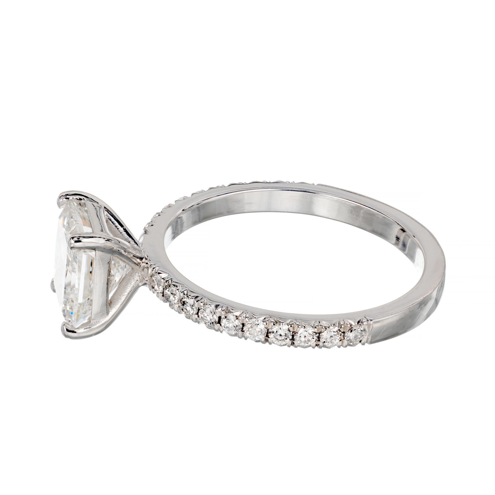 Peter Suchy EGL Certified 1.61 Carat Diamond Platinum Engagement Ring For Sale 1