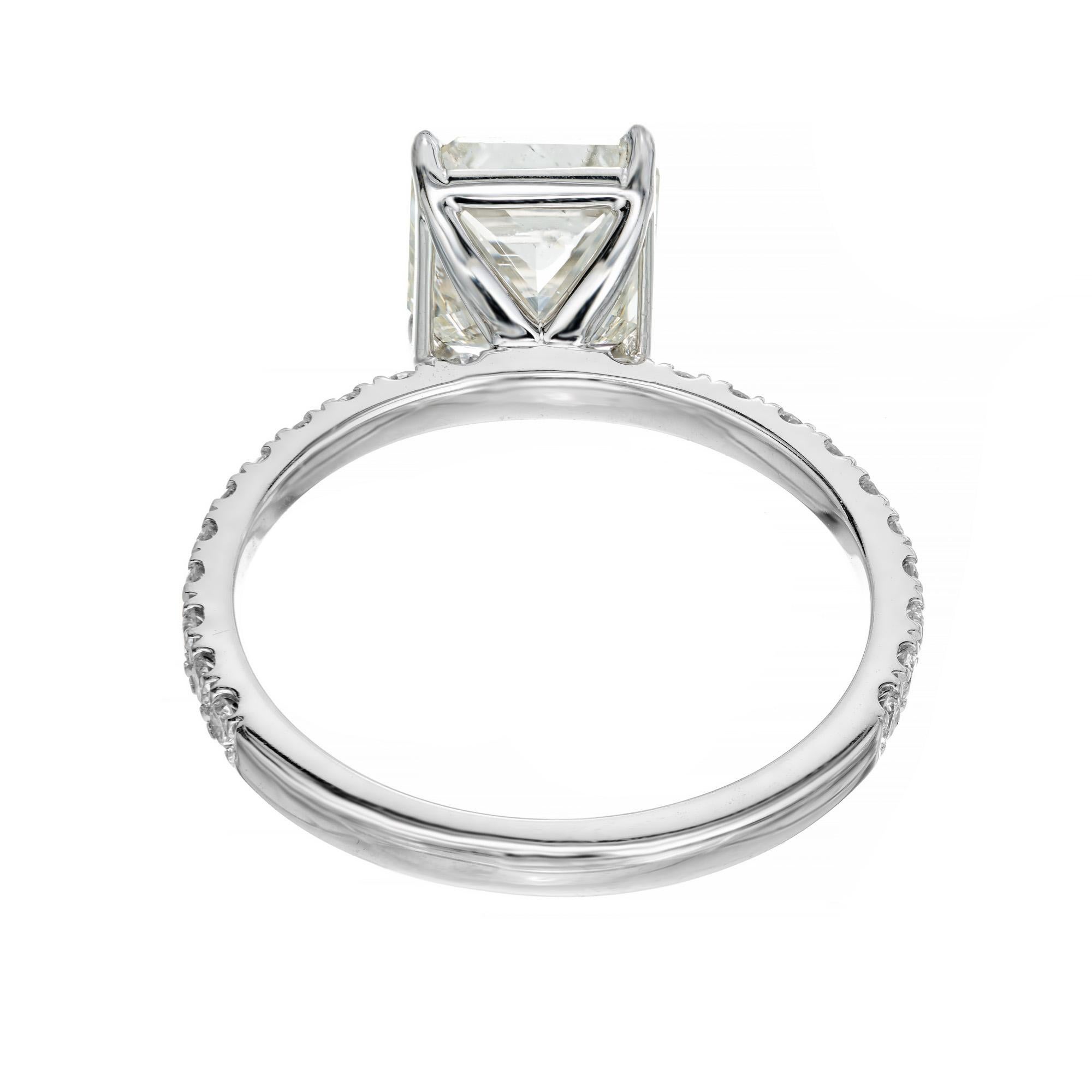 Women's Peter Suchy EGL Certified 2.24 Carat Diamond White Gold Engagement Ring For Sale