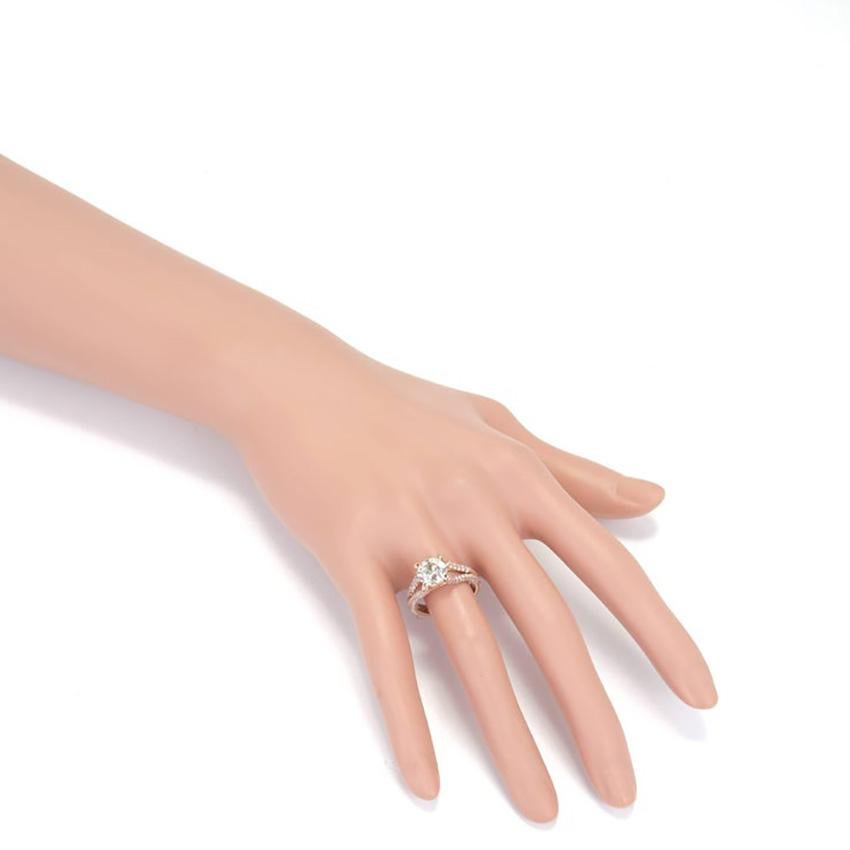Women's Peter Suchy EGL Certified 2.32 Carat Diamond Rose Gold Engagement Ring