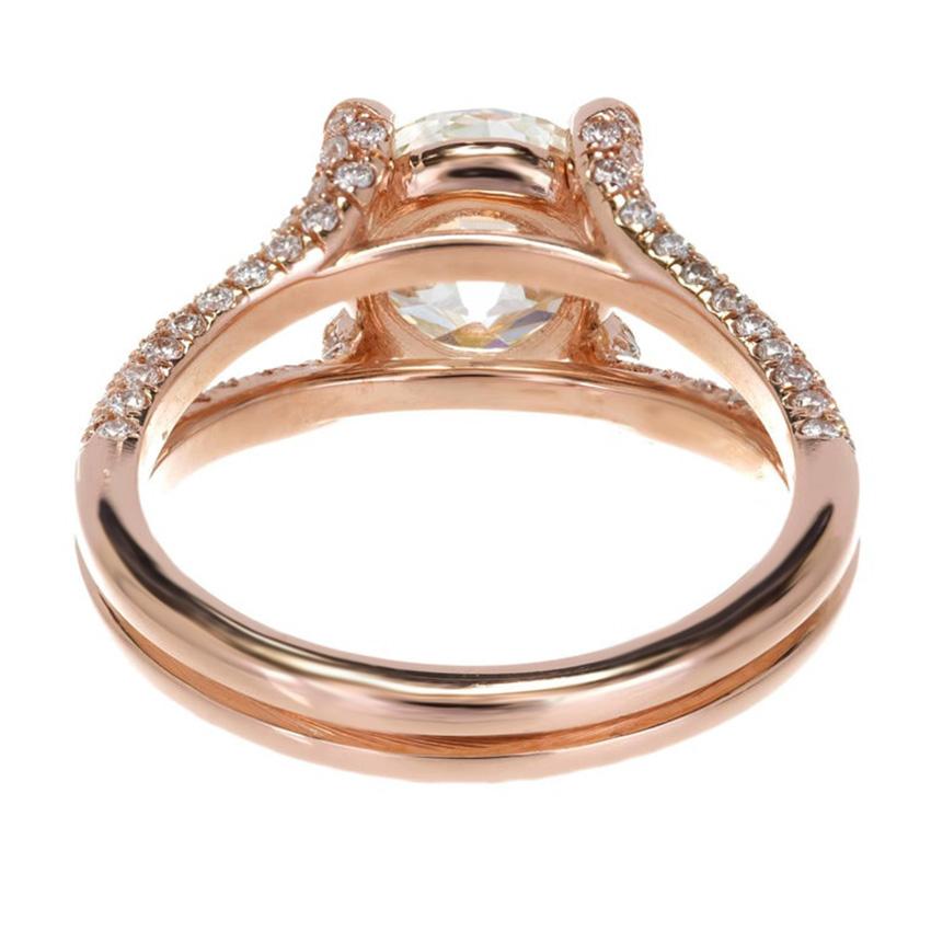 Peter Suchy EGL Certified 2.32 Carat Diamond Rose Gold Engagement Ring 2