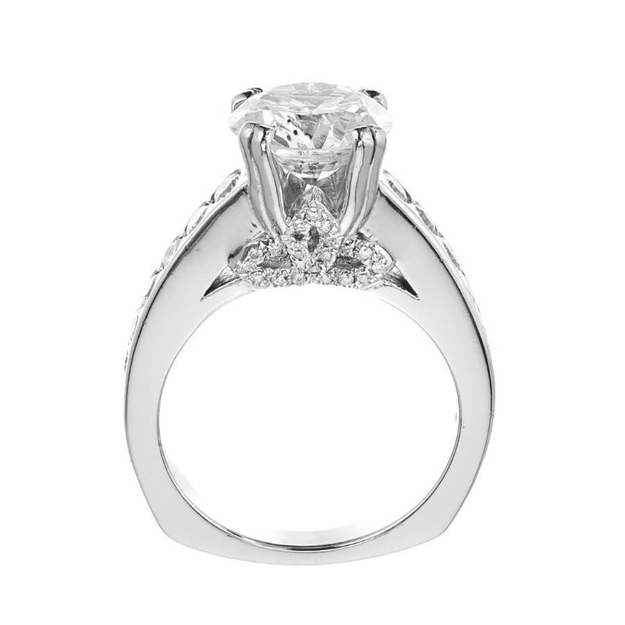 Peter Suchy EGL Certified 2.44 Cart Diamond Solitaire Platinum Engagement Ring For Sale 2