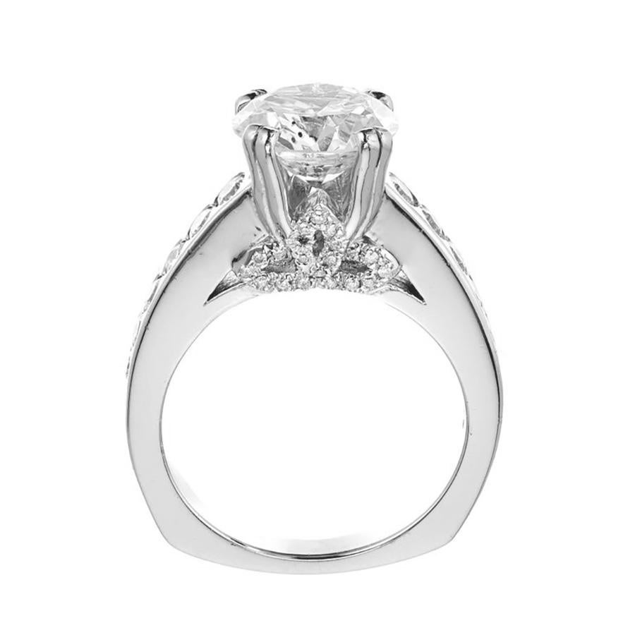 Peter Suchy EGL Certified 2.44 Cart Diamond Solitaire Platinum Engagement Ring For Sale 1