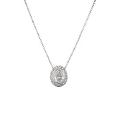 Peter Suchy EGL Certified .69 Carat Diamond White Gold Slide Pendant Necklace