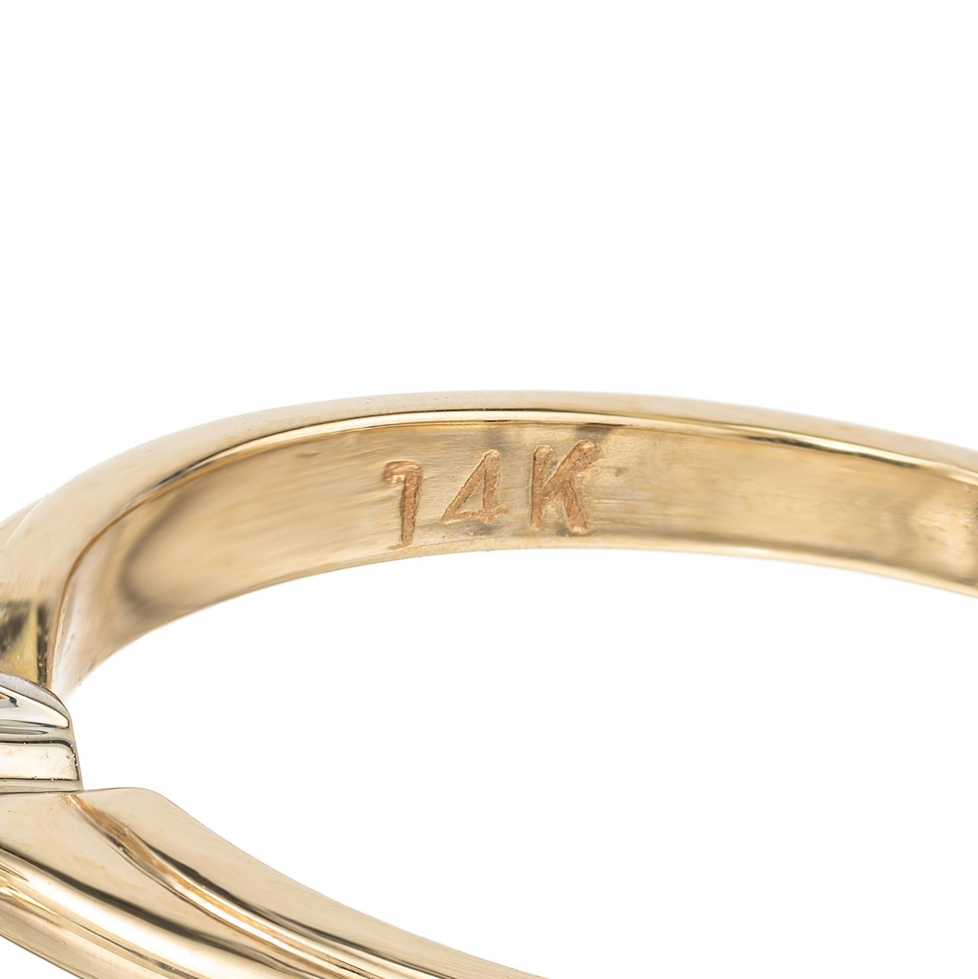 Peter Suchy EGL Certified .73 Carat Diamond Two Tone Gold Engagement Ring For Sale 2