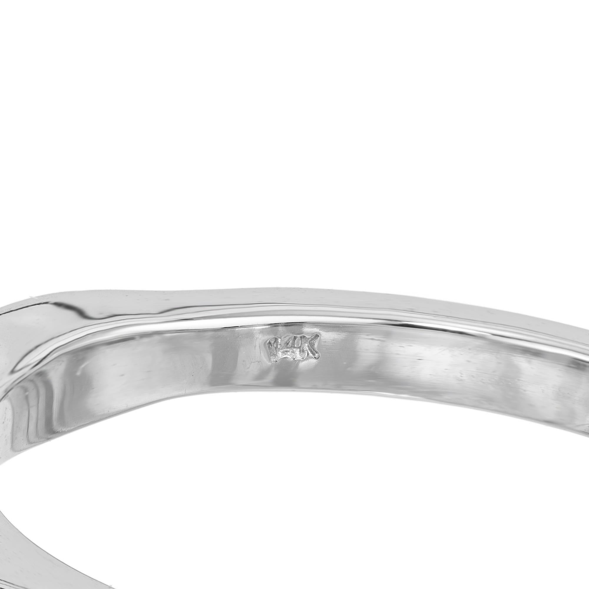 Peter Suchy EGL Certified .79 Carat Old Mine Diamond White Gold Engagement Ring For Sale 2