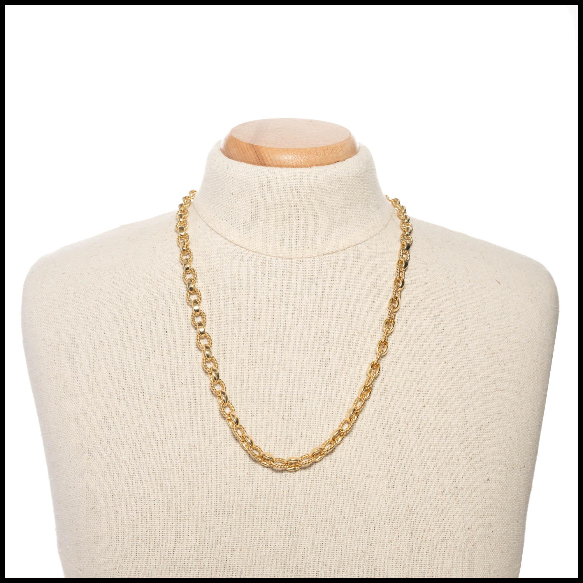 Peter Suchy Fancy Yellow Gold Link Chain Necklace 1