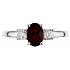 Peter Suchy GAL Certified .93 Carat Ruby Diamond Gold Engagement Ring