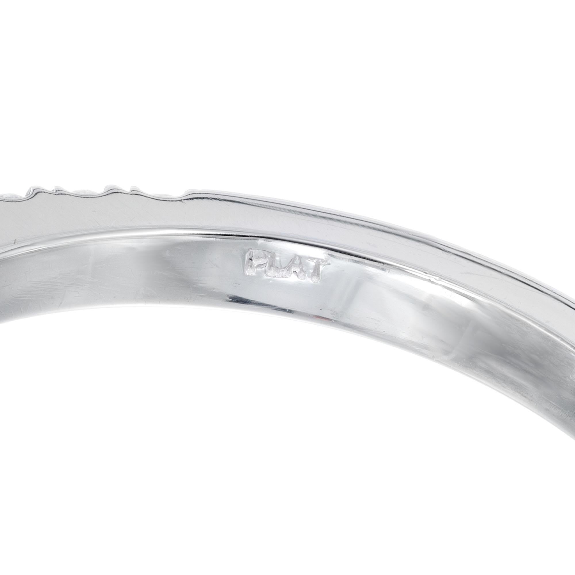 Peter Suchy GIA 1.01 Carat Square Cushion Cut Diamond Platinum Engagement Ring For Sale 1