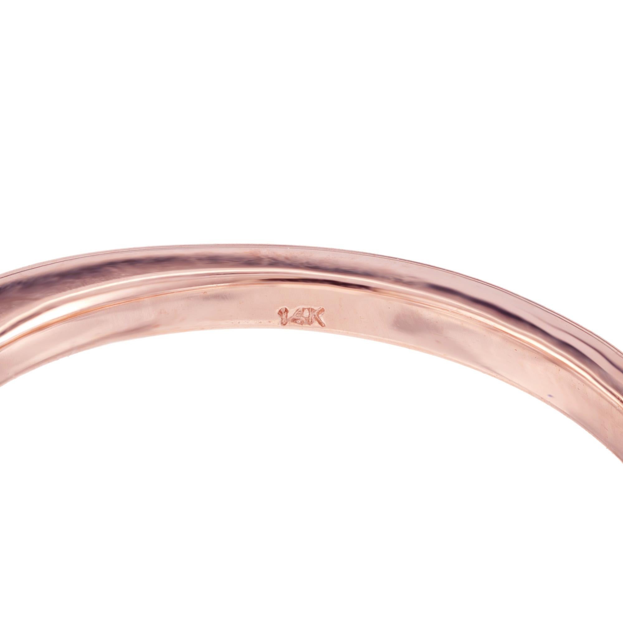 En vente :  Peter Suchy, bague de fiançailles en or rose avec saphir padparadscha de 1,06 carat certifié GIA 7