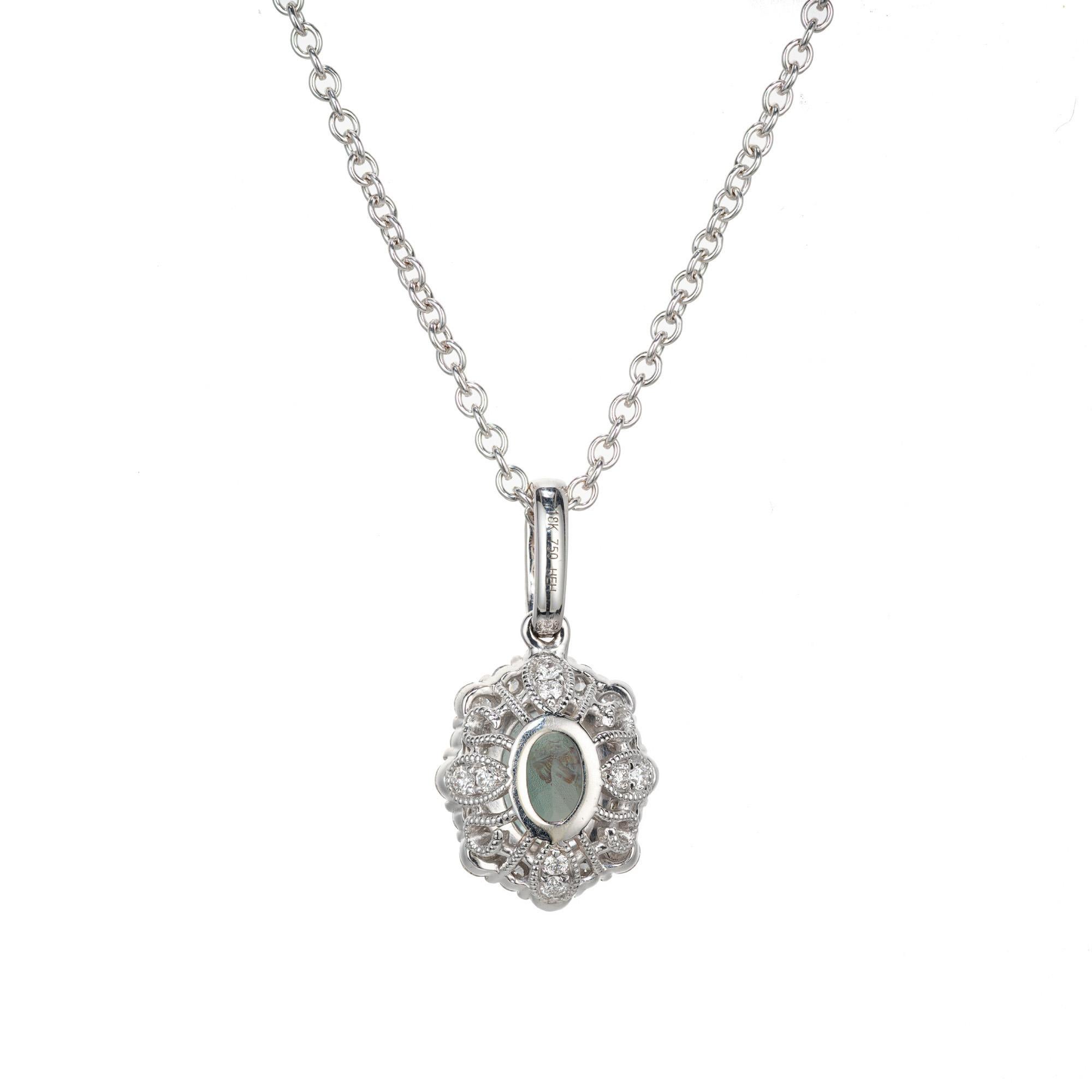 Pendentif en or Peter Suchy avec alexandrite ovale de 1,44 carat certifiée GIA et diamants Pour femmes en vente