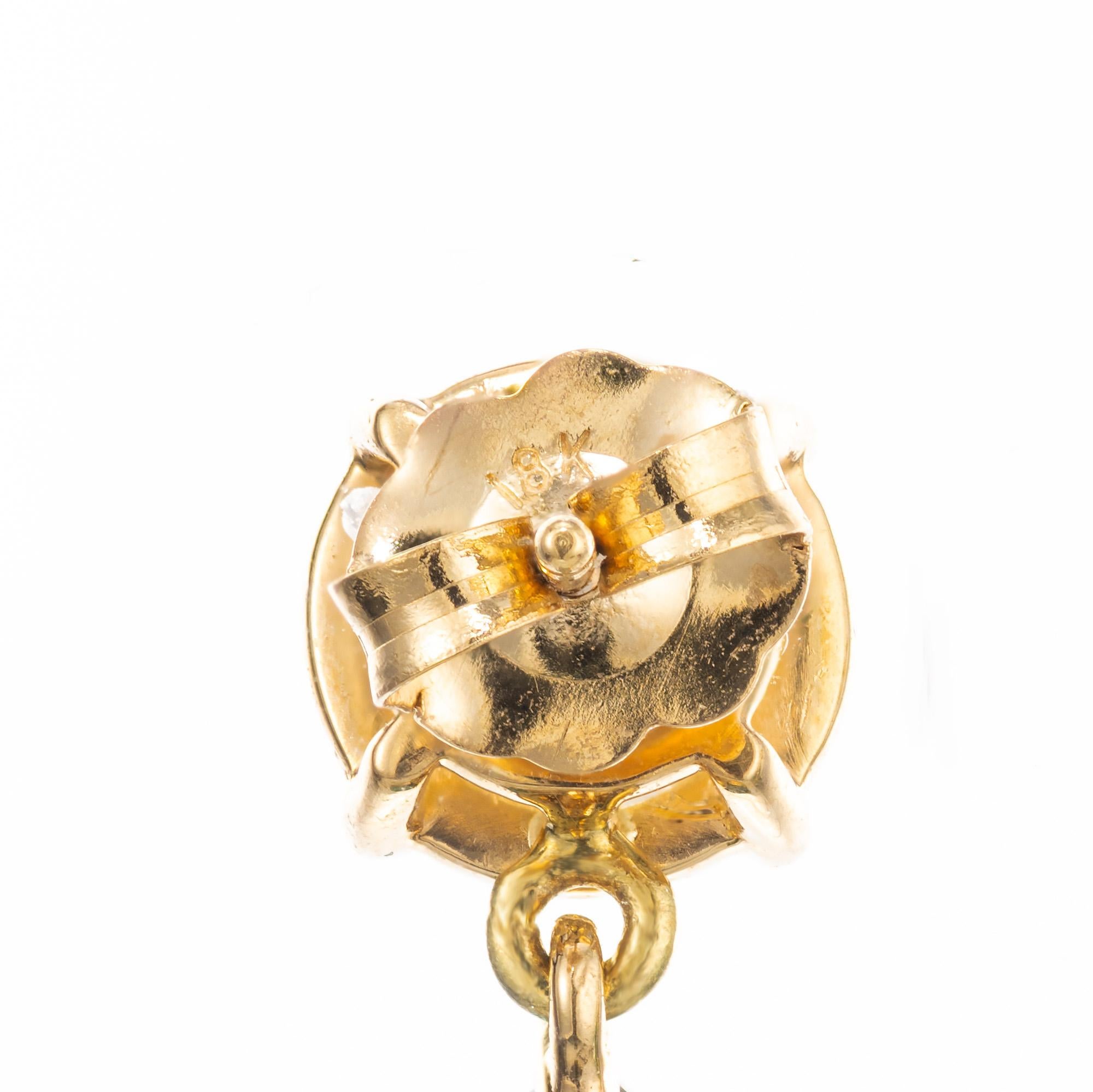 Pendants d'oreilles Peter Suchy en or avec diamants et émeraudes en forme de poire de 15,55 carats en vente 3