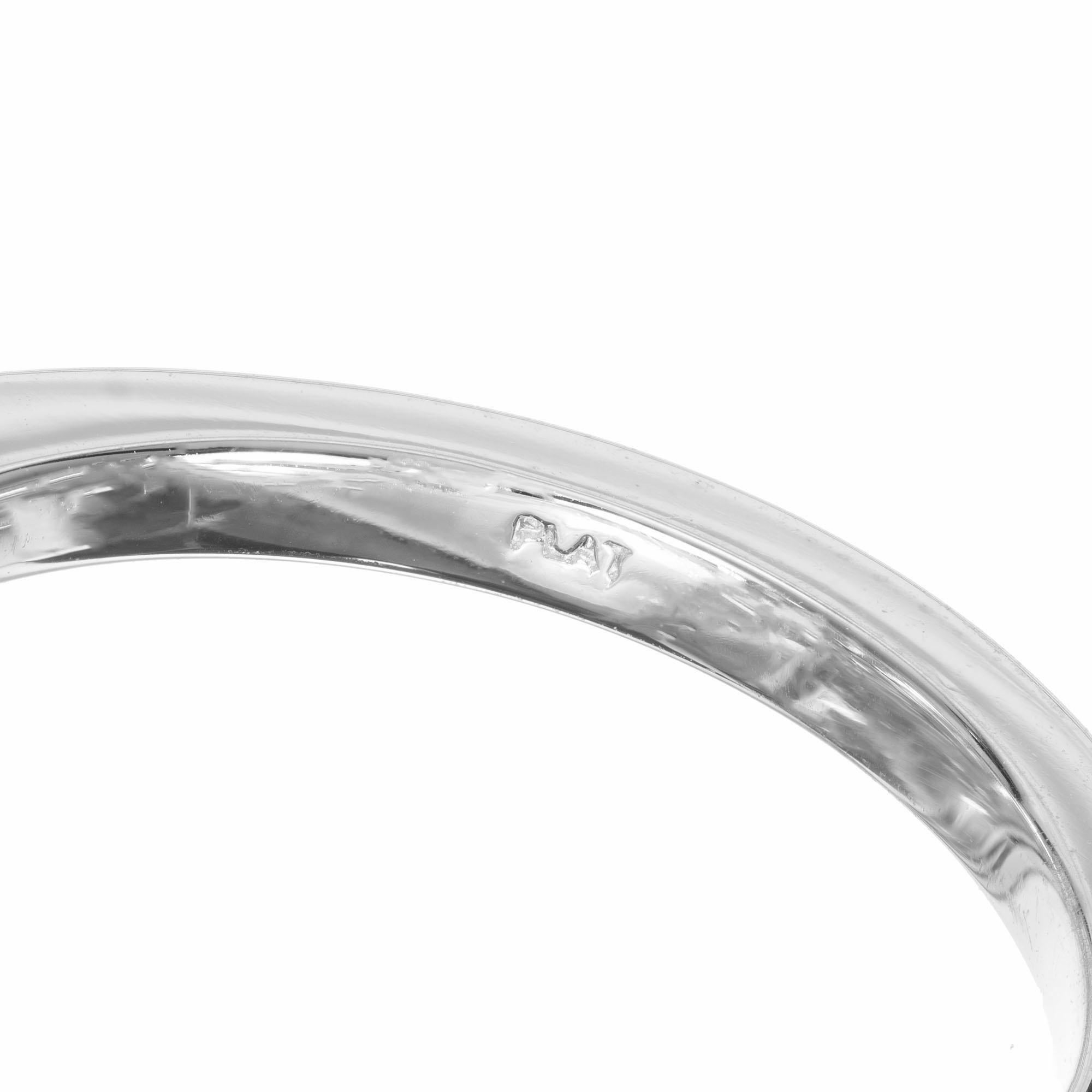 Peter Suchy GIA 2.69 Carat Diamond Platinum Three-Stone Engagement Ring 1