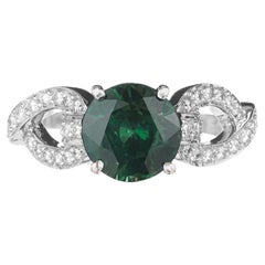 Verlobungsring, GIA 2,70 Karat runder Saphir, Diamant, Platin von Peter Suchy