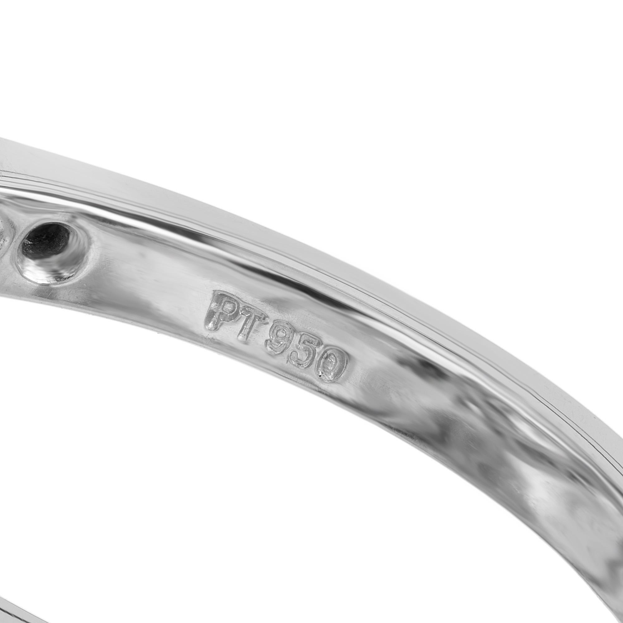 Peter Suchy GIA 3.73 Carat White Oval Sapphire Diamond Platinum Engagement Ring For Sale 2