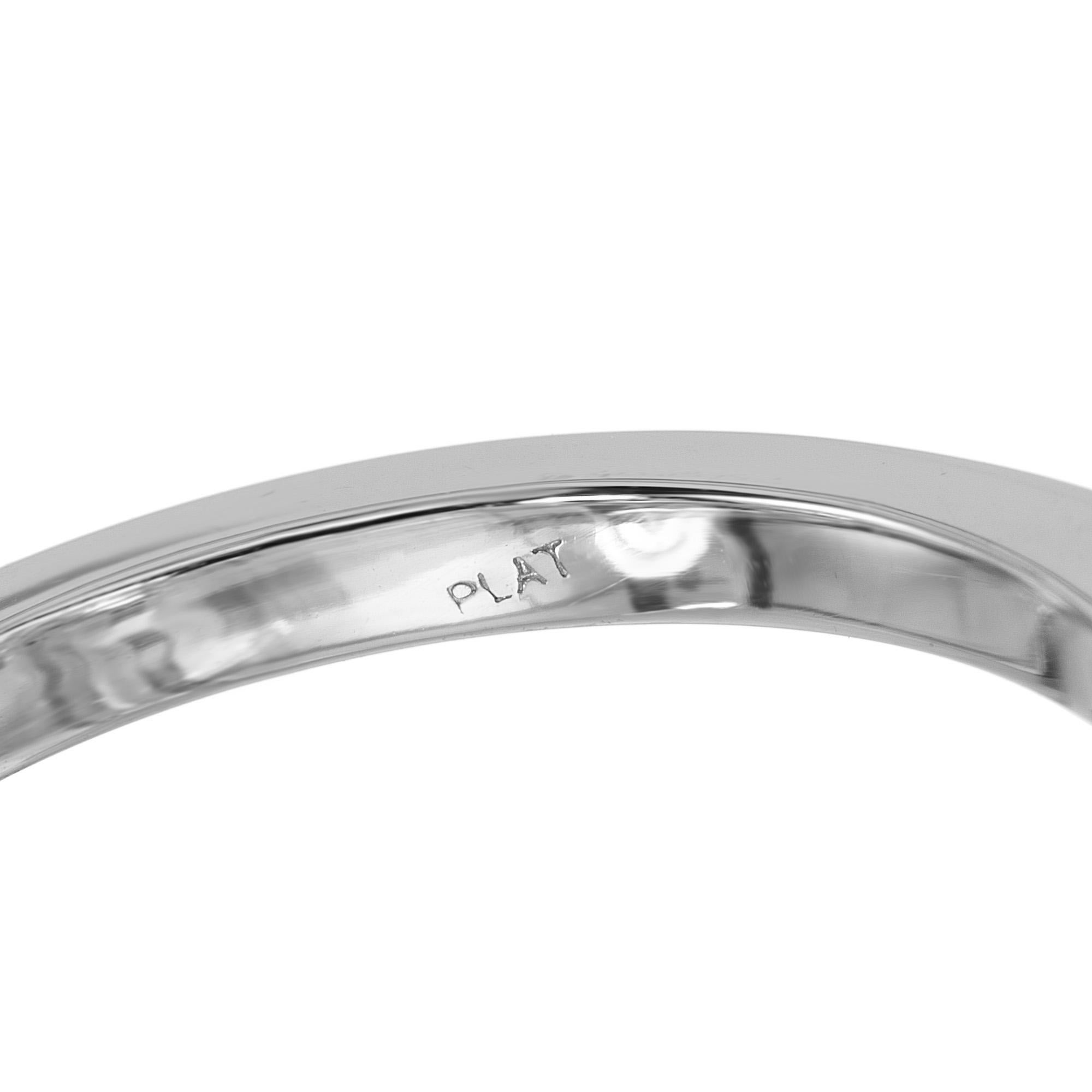 Peter Suchy GIA 4.01 Carat Diamond Three Stone Platinum Engagement Ring For Sale 2