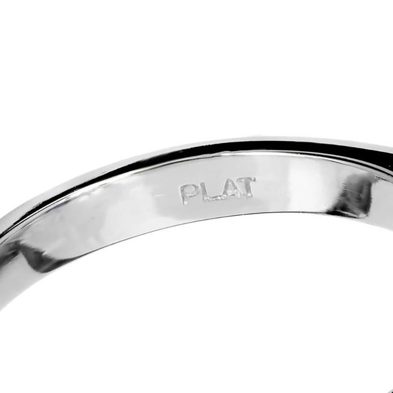 Peter Suchy GIA 4.19 Carat Octagon Cut Sapphire Diamond Platinum Engagement Ring For Sale 3