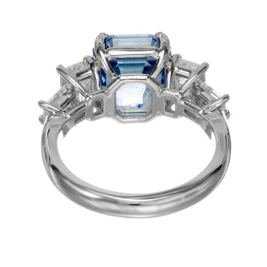 Peter Suchy GIA 6.05 Carat Natural Sapphire Diamond Platinum Engagement Ring For Sale 2