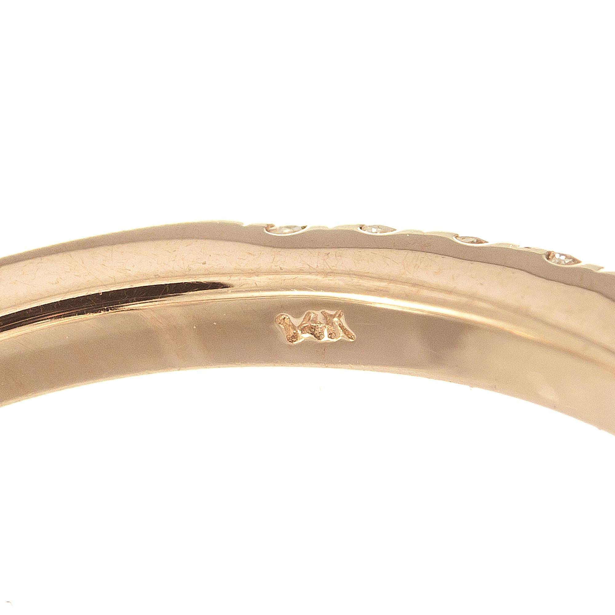 Women's Peter Suchy GIA .96 Carat Tsavorite Garnet Diamond Rose Engagement Gold Ring For Sale