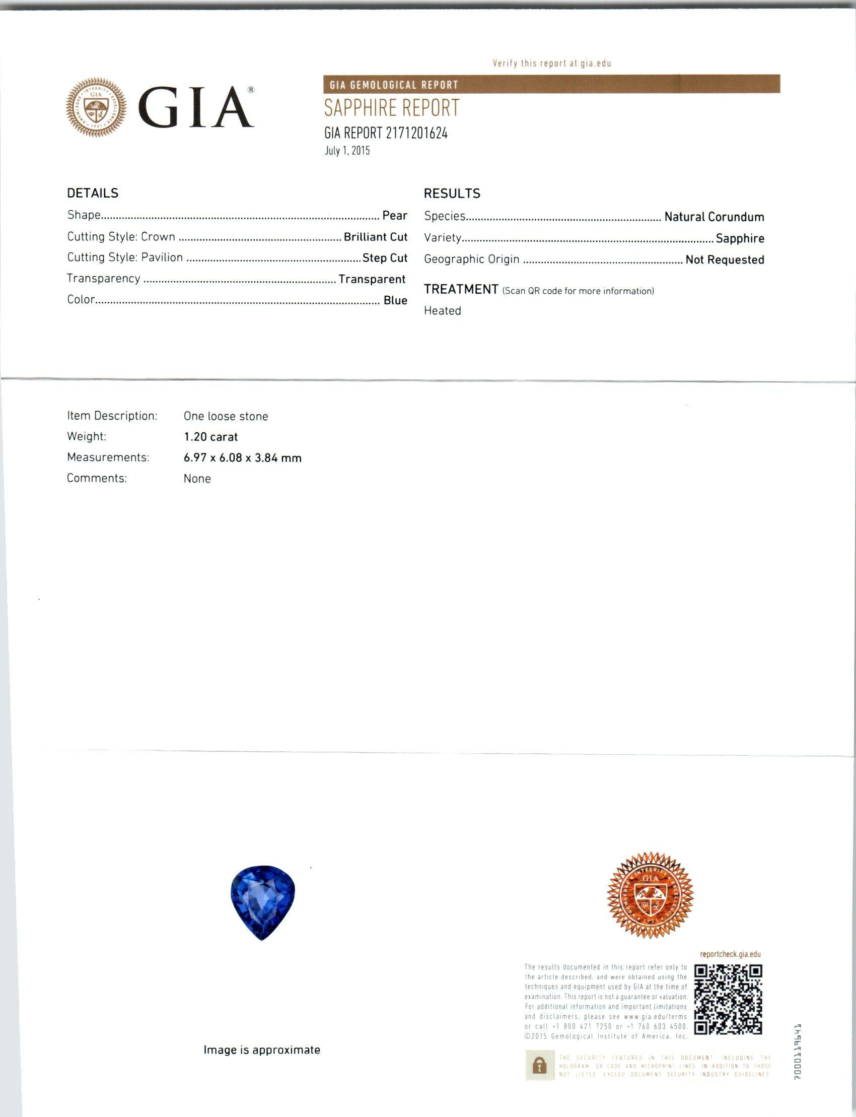 Weißgold-Ohrhänger mit GIA-Zertifikat 2,81 Karat Saphir und Diamant von Peter Suchy Damen im Angebot