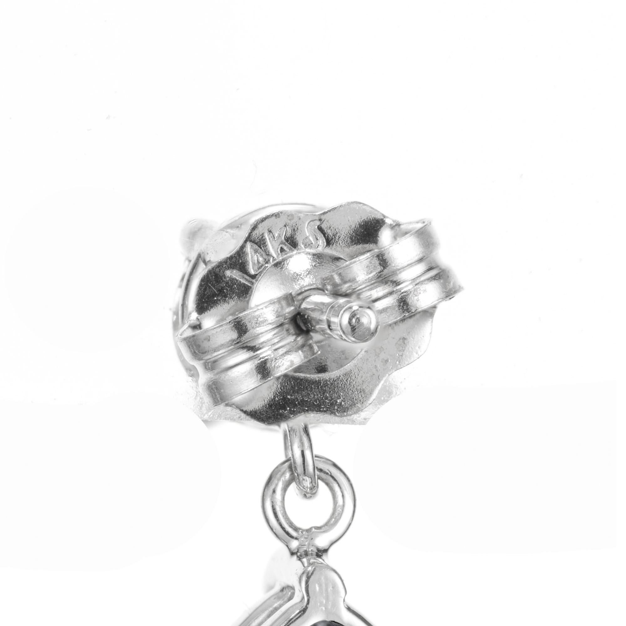 Pendants d'oreilles Peter Suchy en or blanc avec saphir de 2,71 carats et diamants certifiés GIA en vente 1