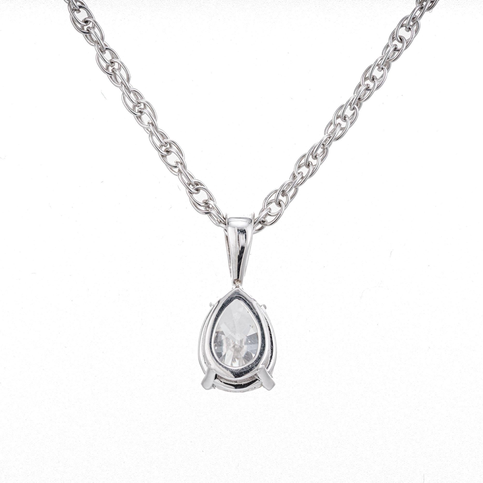 pear shaped diamond pendant settings