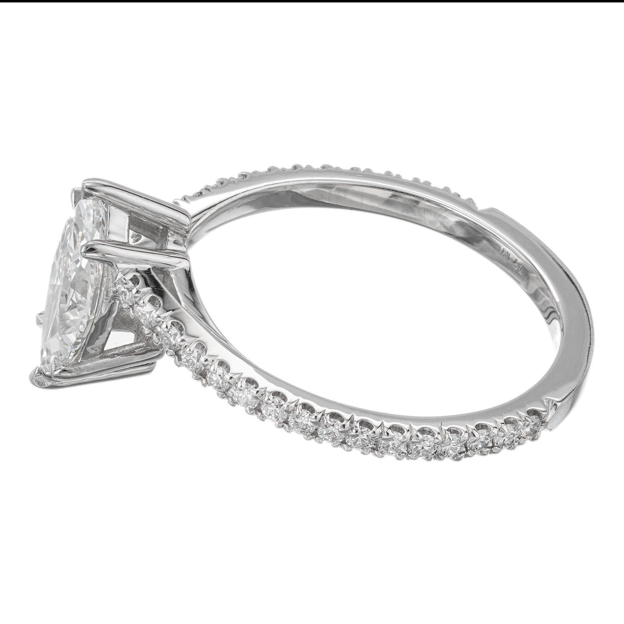 Bague de fiançailles bi-pass Peter Suchy en platine avec diamant de 1,01 carat certifié GIA Neuf - En vente à Stamford, CT