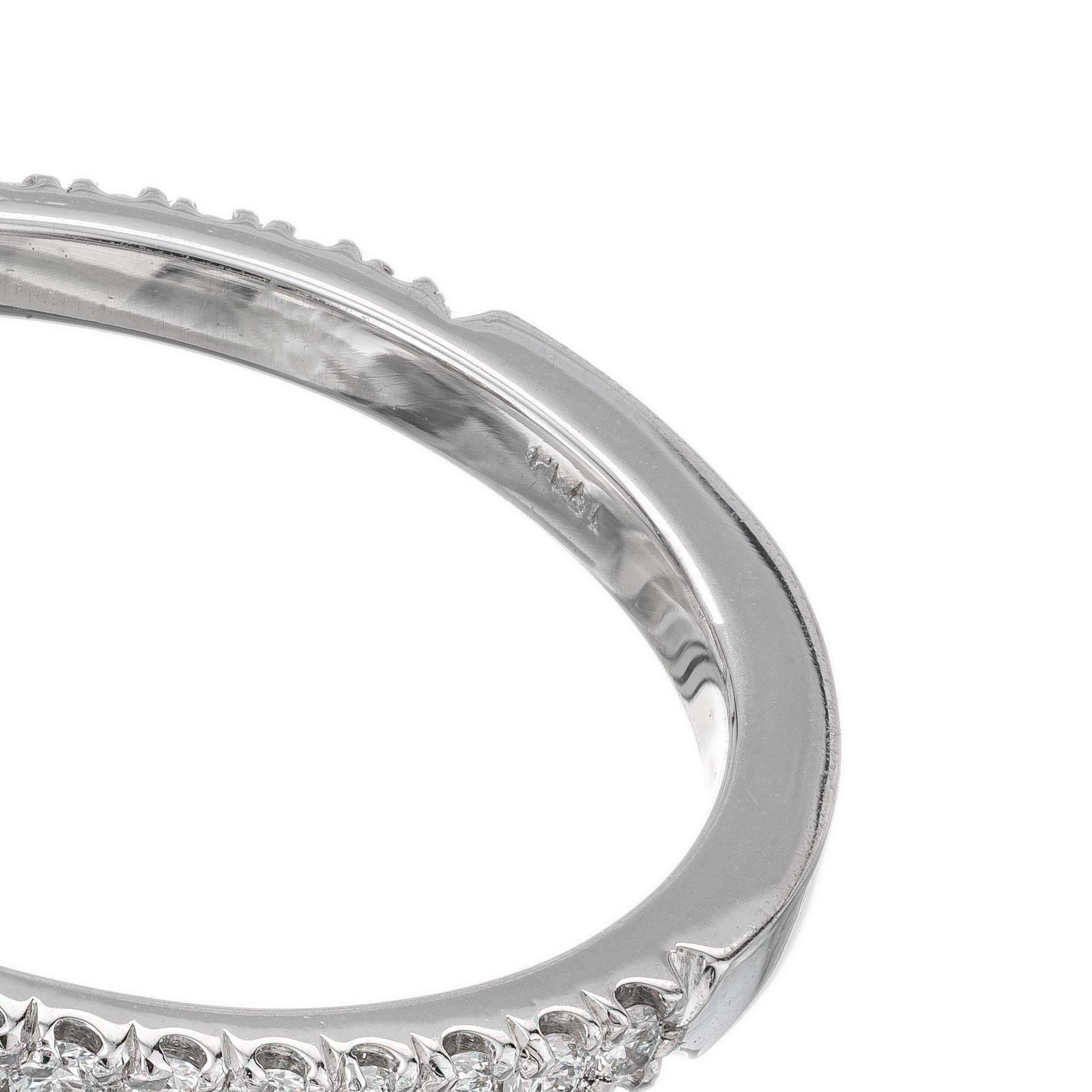 Bague de fiançailles bi-pass Peter Suchy en platine avec diamant de 1,01 carat certifié GIA en vente 1