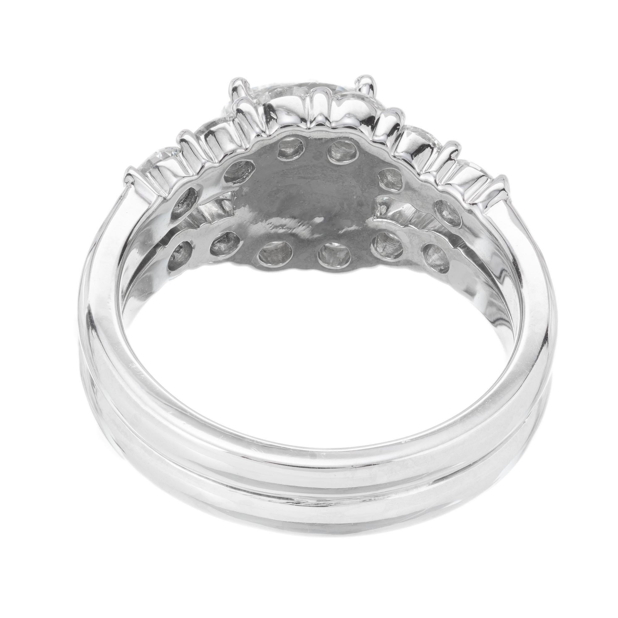 Peter Suchy Verlobungsring, GIA zertifiziert 1,01 Karat Diamant Platin Damen im Angebot