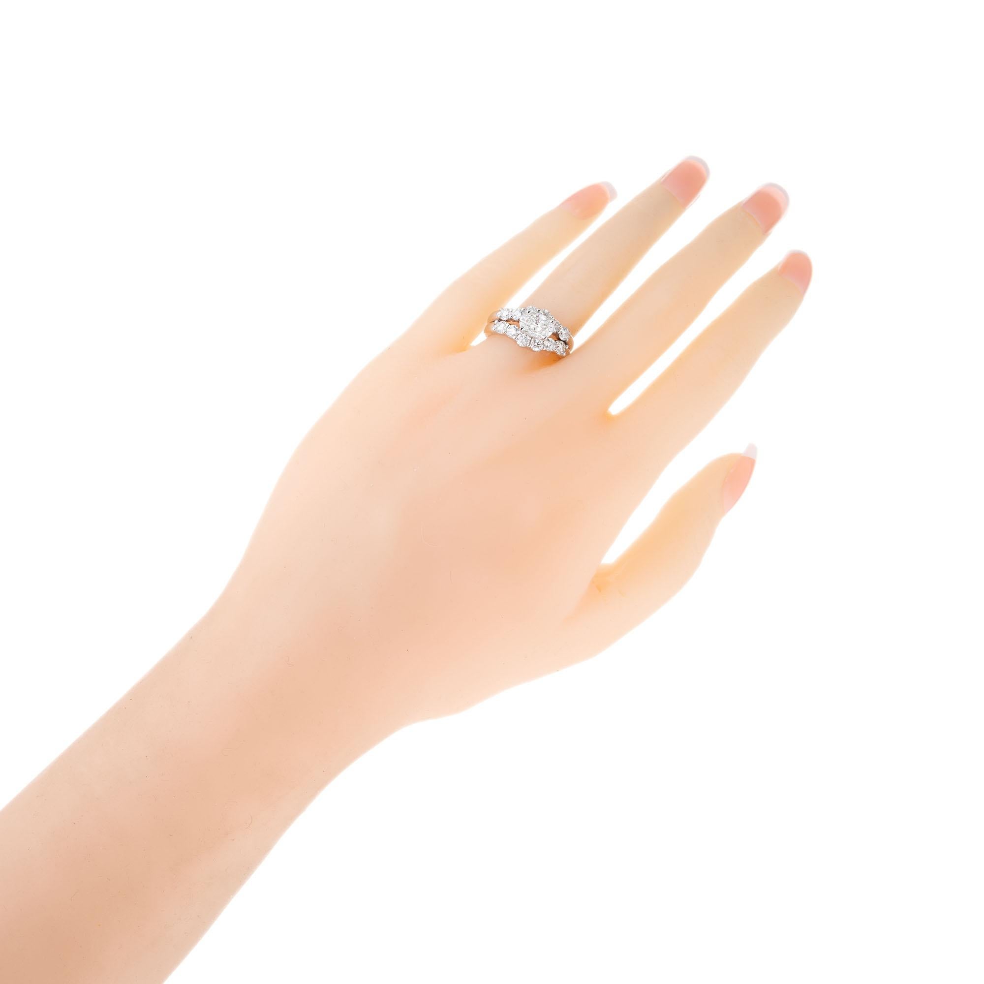 Bague de fiançailles Peter Suchy en platine avec diamant de 1,01 carat certifié par le GIA en vente 2