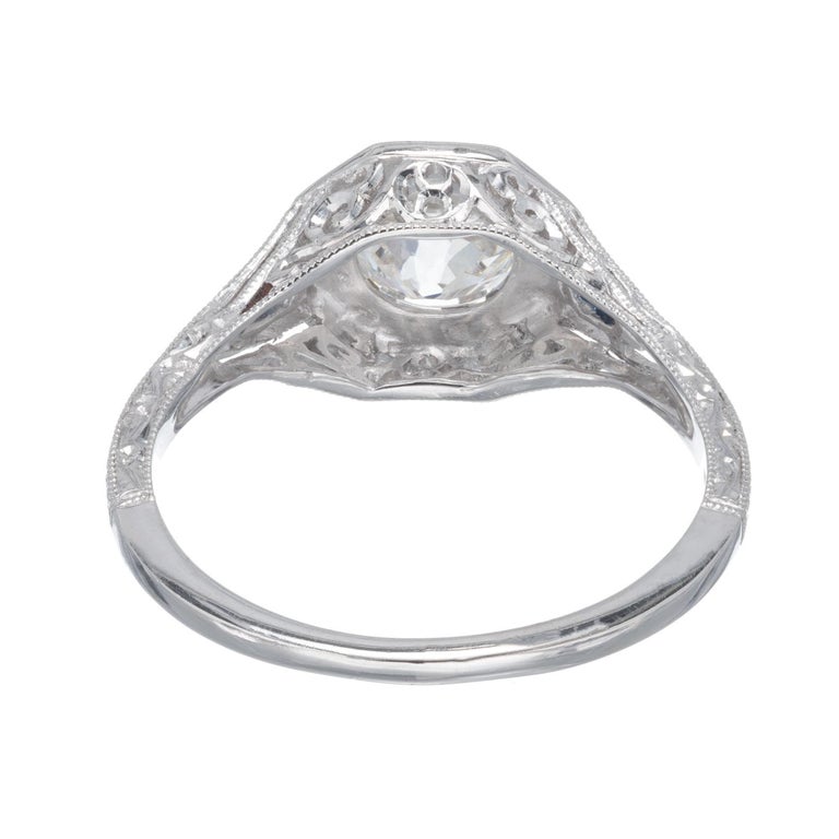 Peter Suchy GIA Certified 1.01 Carat Diamond Sapphire Platinum ...