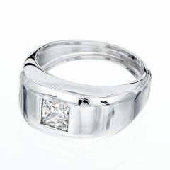 Peter Suchy GIA Certified 1.01 Carat Diamond White Gold Unisex Engagement Ring