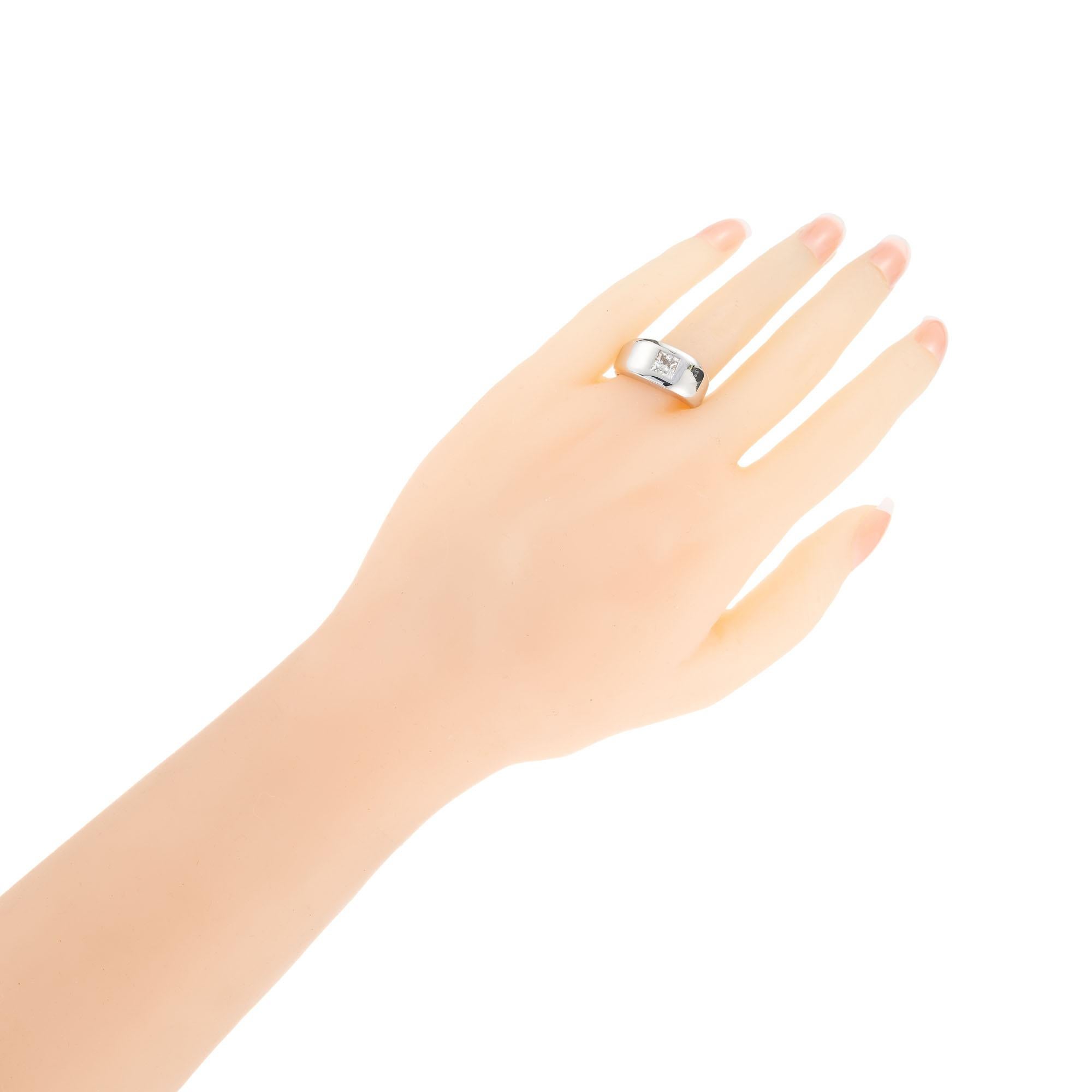 De las mujeres Peter Suchy Anillo de compromiso unisex de oro blanco con diamante de 1,01 quilates certificado por el GIA en venta