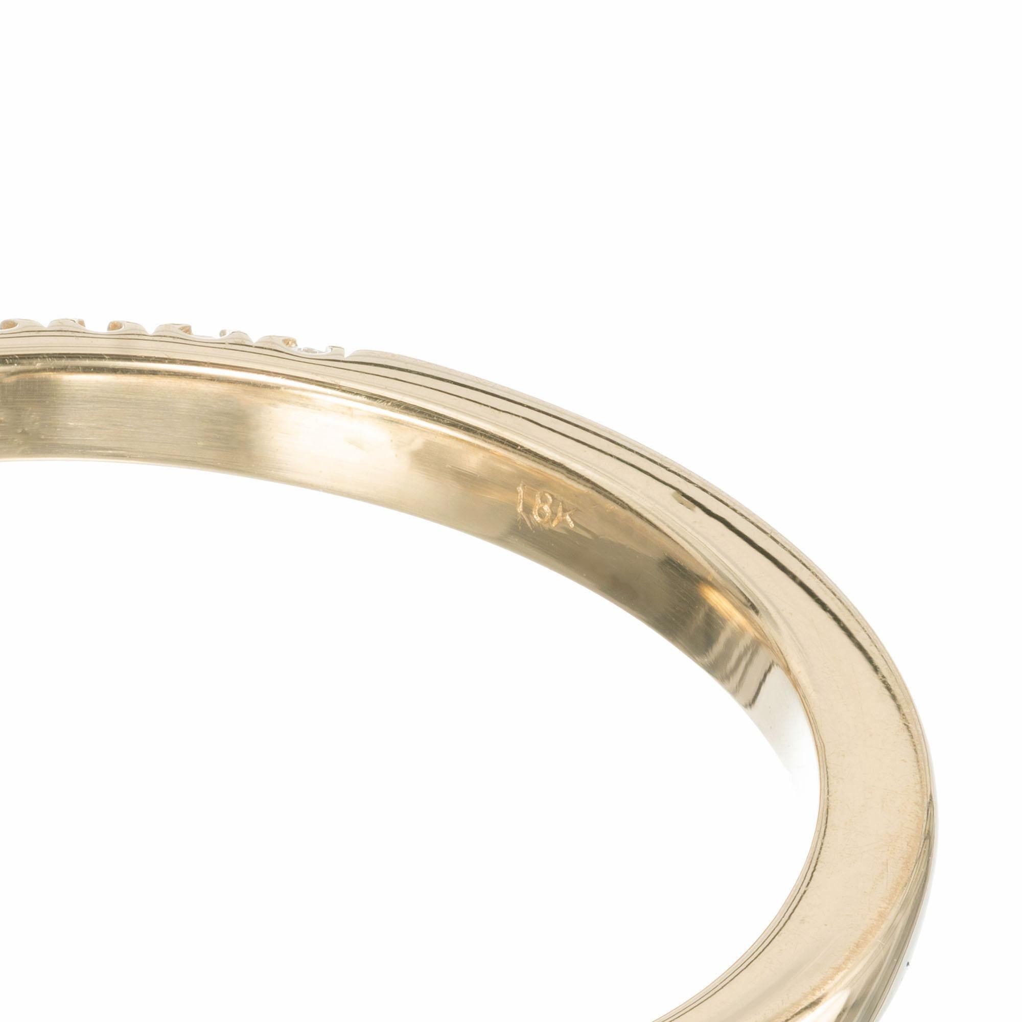 Bague de fiançailles Peter Suchy en or avec diamant jaune poire de 1,01 carat certifié par le GIA en vente 1