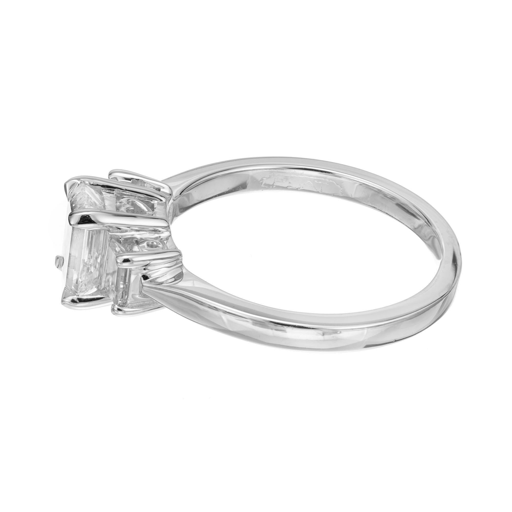 Emerald Cut Peter Suchy GIA Certified 1.04 Carat Diamond Platinum Engagement Ring