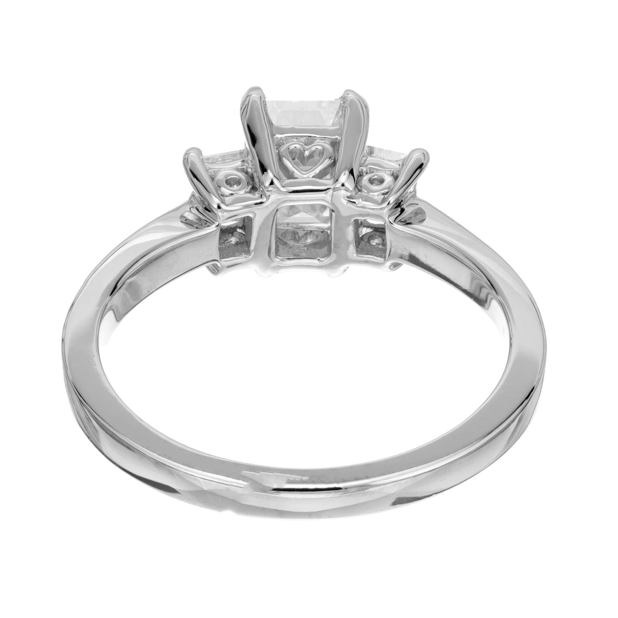 Peter Suchy GIA Certified 1.04 Carat Diamond Platinum Engagement Ring In New Condition For Sale In Stamford, CT