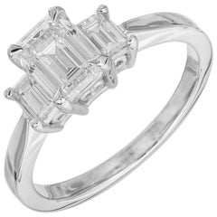 Peter Suchy GIA Certified 1.04 Carat Diamond Platinum Engagement Ring