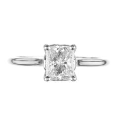 Peter Suchy Anillo de compromiso solitario en platino con diamante de 1.04 quilates certificado por el GIA