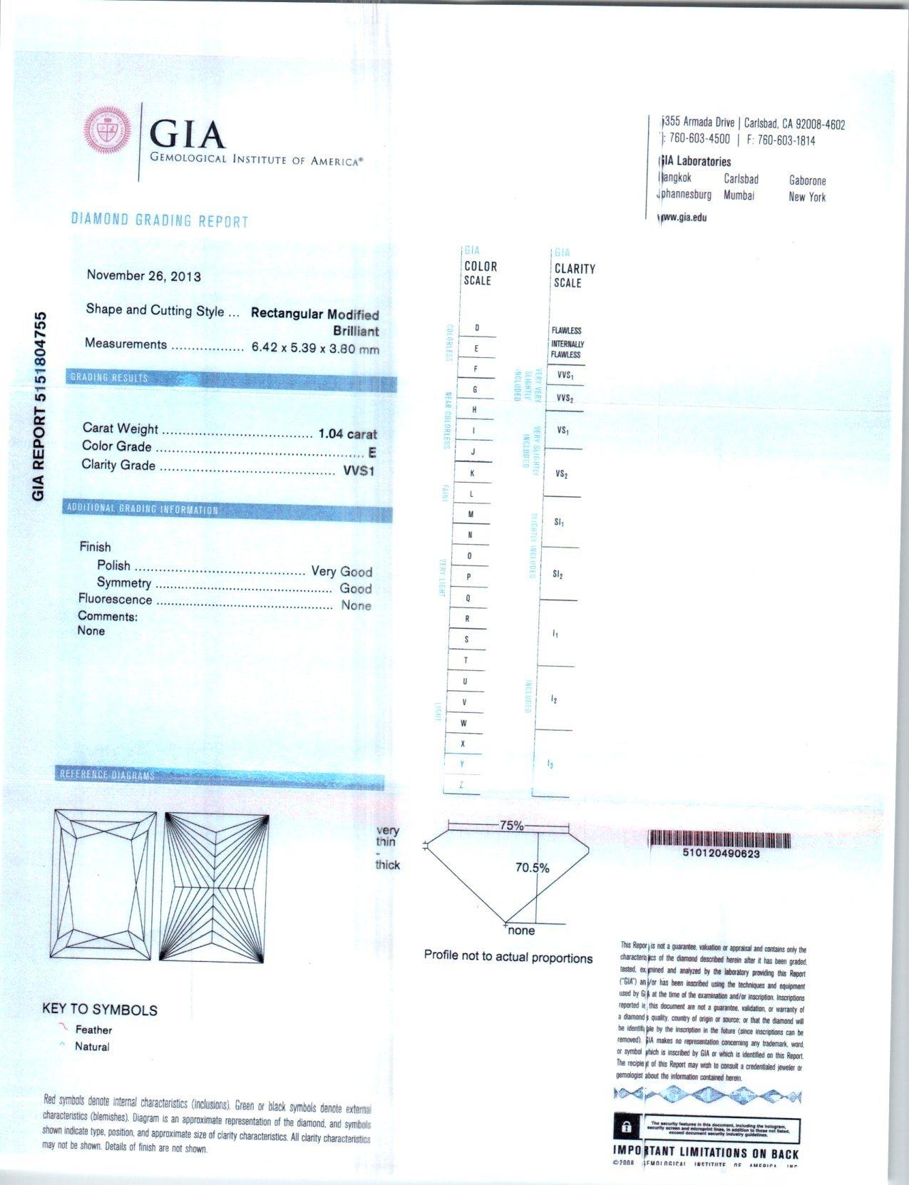 Verlobungsring, GIA-zertifiziert 1,04 Karat Diamant Platin Solitär von Peter Suchy im Angebot 1