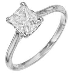 Peter Suchy Anillo de compromiso solitario en platino con diamante de 1.04 quilates certificado por el GIA