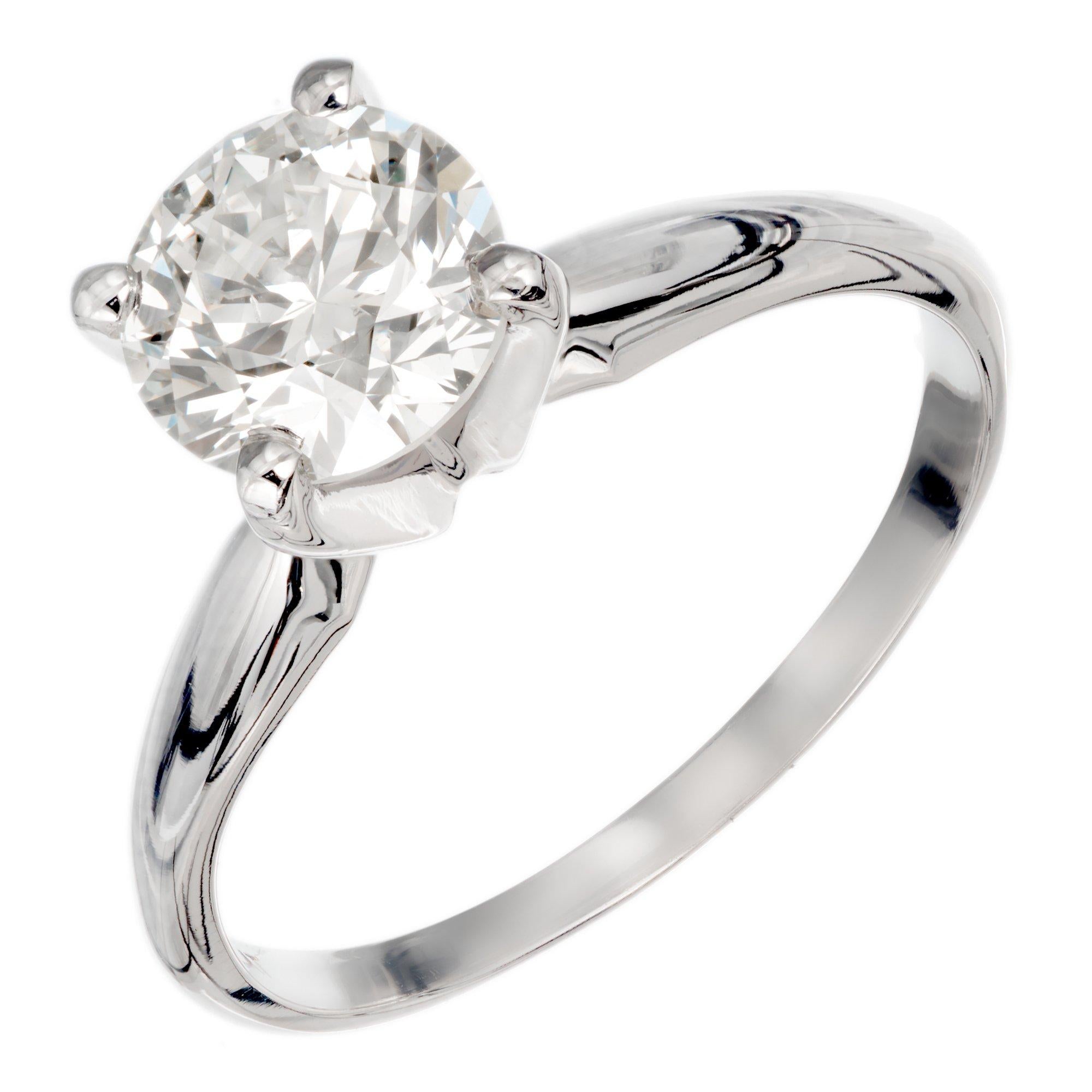Bague de fiançailles solitaire en platine avec diamant de 1,05 carat certifié GIA de Peter Suchy en vente