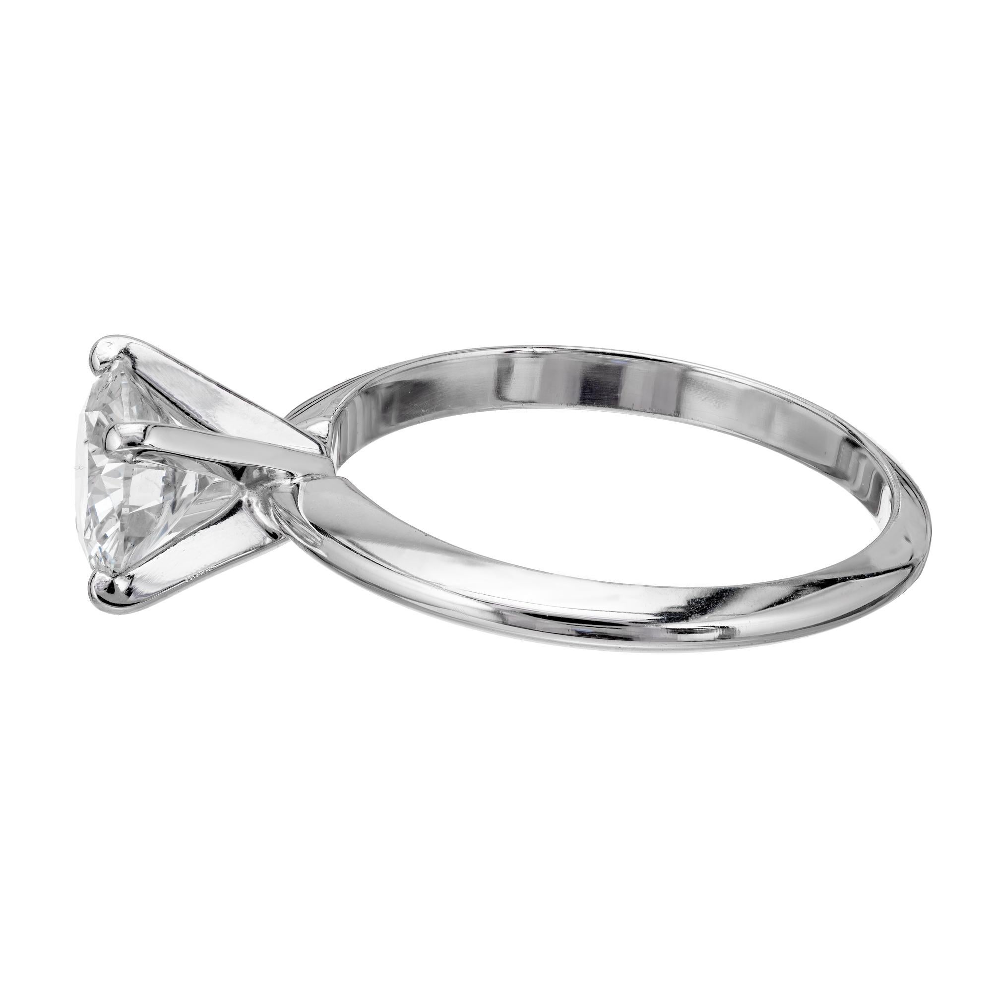 Round Cut Peter Suchy GIA Certified 1.08 Carat Diamond Platinum Solitaire Engagement Ring