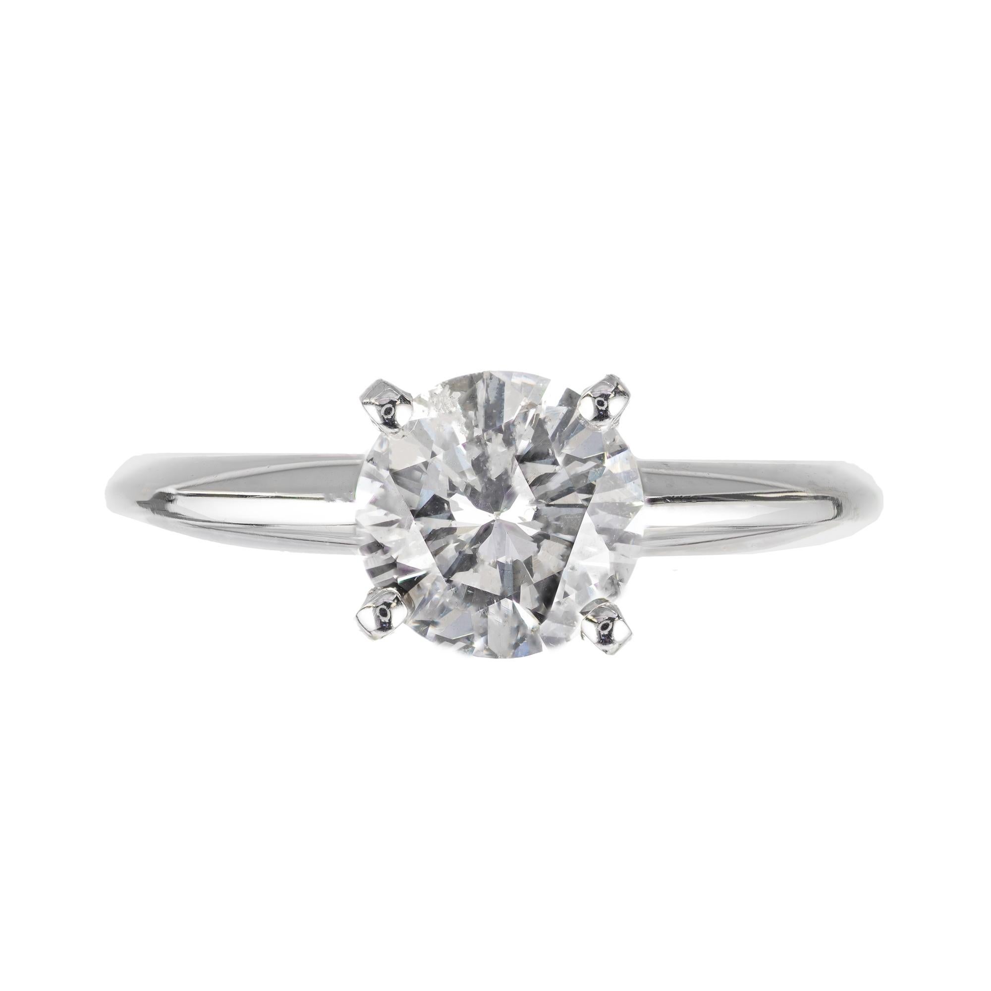 Peter Suchy GIA Certified 1.08 Carat Diamond Platinum Solitaire Engagement Ring 2