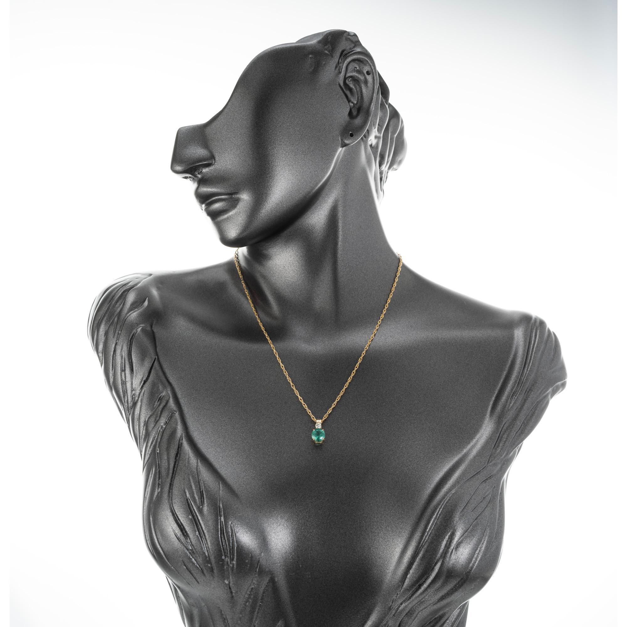 Halskette mit GIA-zertifiziertem 1.08 Karat Smaragd-Diamant-Gold-Anhänger von Peter Suchy im Angebot 4